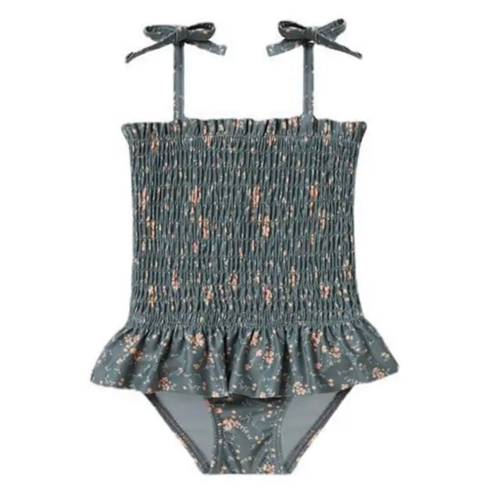 Rylee Cru Skirted swim suit 18-24M green floral
